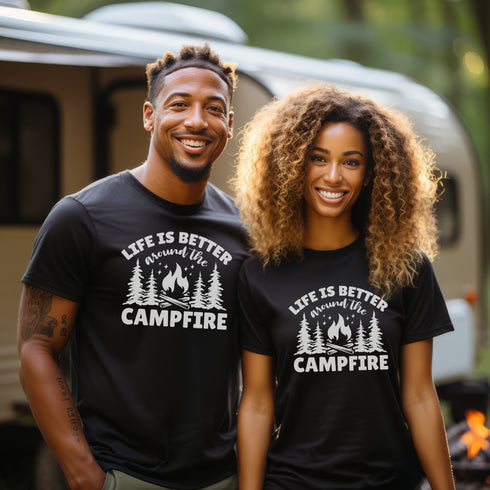 Life Is Better Around The Campfire Camping T-Shirt
